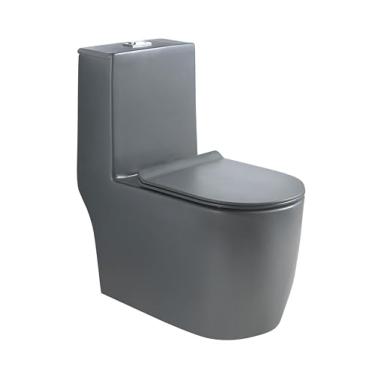 Imagem de Vaso Sanitário Monobloco Completo Cinza Fosco Gowff