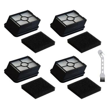 Imagem de kingsea Filtros Hepa de substituição para aspirador de pó com filtro de esponja compatível com Bissell Crosswave HF3 3649A aspirador de pó seco sem fio, (4 filtros + 4 esponjas + 1 escova de alisar)