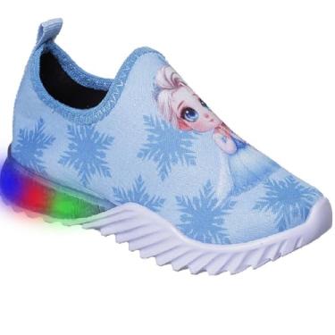 Imagem de Tenis Led Infantil Personagem Divertido Tenis De Luz Azul e Rosa (Azul, BR, Criança de 9 a 12 anos, Numérico, 22)