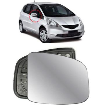 Imagem de Lente Retrovisor H New Fit 2010 a 2014 Direito - Evo-X Retrovisor