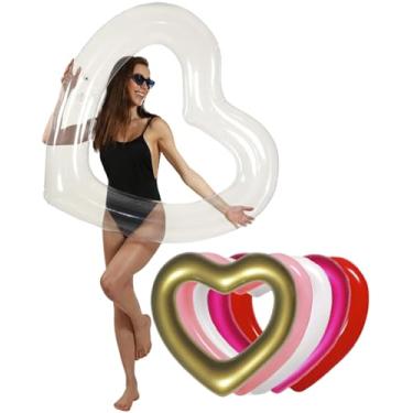 Imagem de Boias de piscina The Original Heart para adultos da LOTELI – Mais grossas e mais fortes – Boias infláveis grandes para festas de despedida de solteira boia de casamento – Boia de praia River Lake