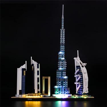 Imagem de GEAMENT LED Light Kit for Architecture Skylines Dubai - Compatible with Lego 21052 Building Blocks Model (Model Set Not Included)