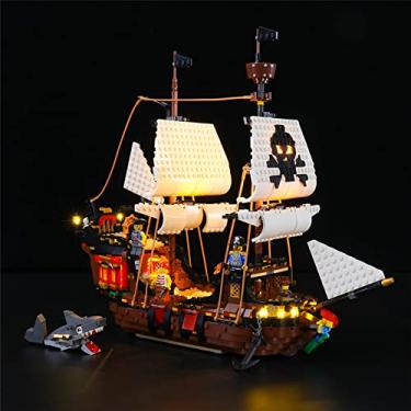 Imagem de GEAMENT LED Light Kit Compatible with Lego Pirate Ship - Lighting Set for Creator 31109 Building Model (Model Set Not Included)