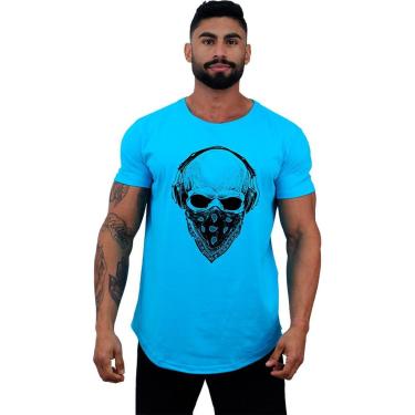 Imagem de Camiseta Longline Manga Curta MXD Conceito Caveira Com Bandana-Masculino