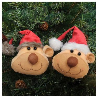 Imagem de Enfeite Pendente Para árvore De Natal Ursinho 15cm 12 Unidades