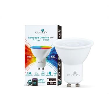 Imagem de Lâmpada Smart Led Dicroica 5w Gu10 Bivolt Ip20 450lm Gaya