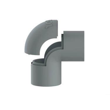 Imagem de Joelho Pvc 3-4" Para Eletroduto Cinza Inpol