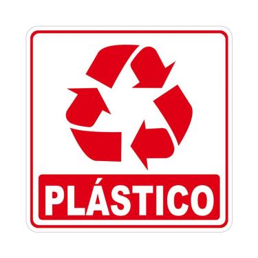 Imagem de Adesivo Lixo Reciclavel Plástico 1 Unidade 20cm X 20cm Nome Do Desenho Plástico