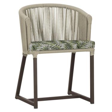 Imagem de Cadeira De Jantar Noronha Alumínio Marrom E5 Trama Original Rami