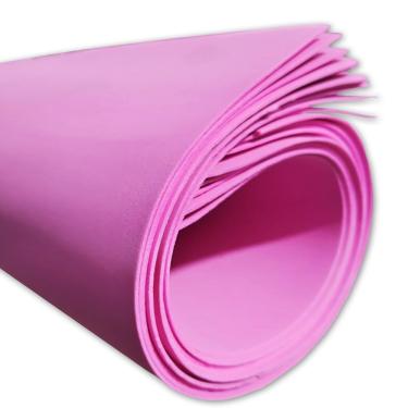 Imagem de Kit 30 Placas De Eva Liso 1,5mm 40x60cm Artesanato - Cores Rosa Pink