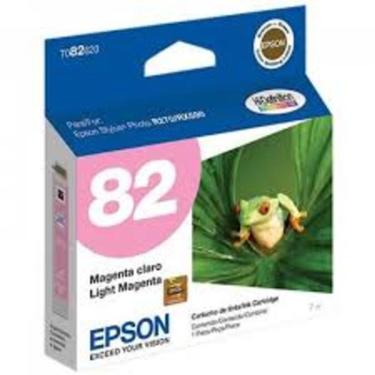 Imagem de Cartucho De Tinta Epson To82 Magenta Claro T082620 Br R270 R290 Rx590 Rx390 T50 Tx720