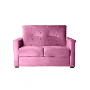 Imagem de Sofá Pequeno 2 Lugares 1,35 Porta Controle No Braço Alice Rosa