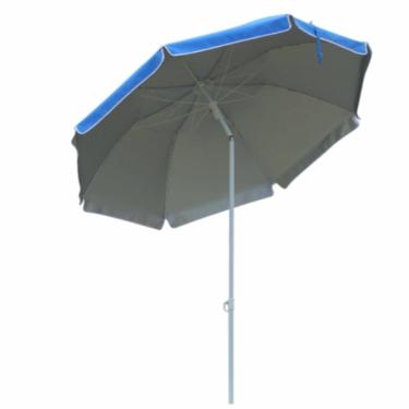 Imagem de Guarda-sol Gigante Articulado Com Proteção Uv Ombrelone Reforçado Para Praia E Piscina Azul