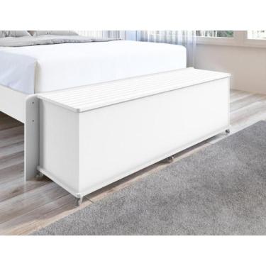 Imagem de Baú Banco Elena Porta Itens Branco - Mobiliar Home Shop