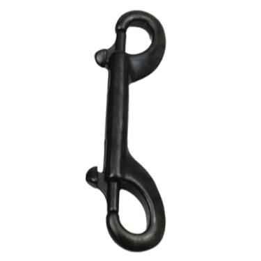 Imagem de YIJU Fecho de corrente com fecho de pressão de parafuso de ponta dupla para coleira de cachorro agrícola equino, 90 Mm Preto