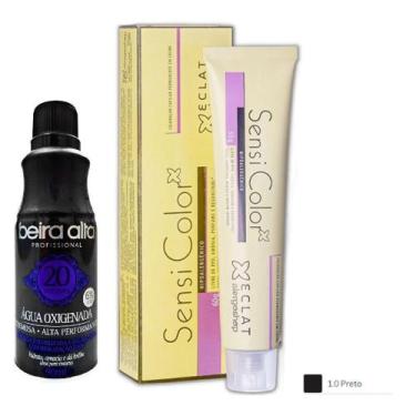 Imagem de Tintura Hipoalergênica Alergoshop Cor 1.0 Preto 60g + Água oxigenada v