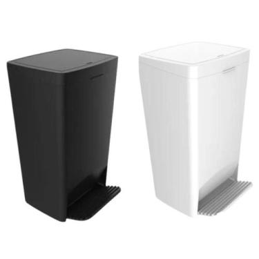 Imagem de Lixeiras Smart Com Pedal 25l 2 Peças Preto E Branca Crippa