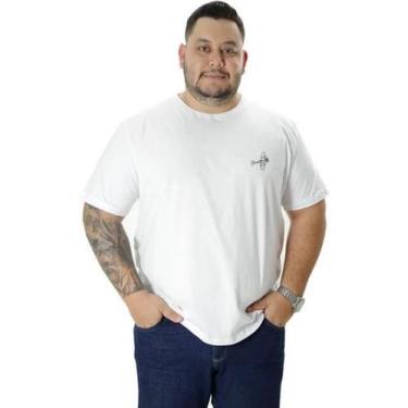 Imagem de Camiseta PIMA Plus Size - JustFly, Branco, G4