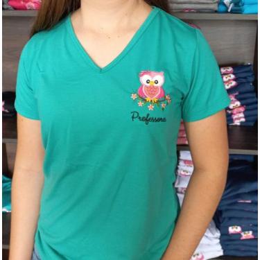 Imagem de Camiseta Feminina Coruja Professora - Aniz Unifit, Verde jade, P