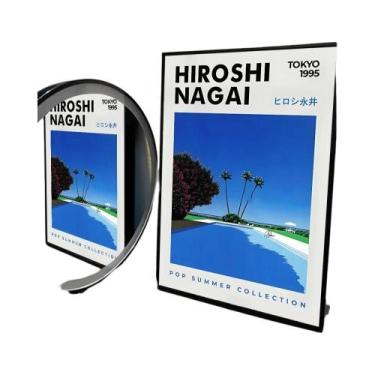 Imagem de Verão Praia Cidade Vintage Vaporwave Cartaz Adesivo De Papel À Prova D