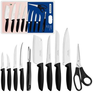Imagem de Jogo de Facas Tramontina Plenus Com Lâminas Aço Inox e Cabo Polipropileno Preto 10 Peças 23498065