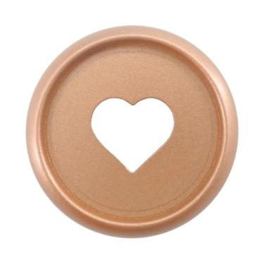 Imagem de ITSYHPRO 100 peças de anéis de plástico para fichário de coração de expansão de disco para agendas de cadernos faça-você-mesmo, material de volta às aulas (ouro rosa, 24 mm, 100 peças)