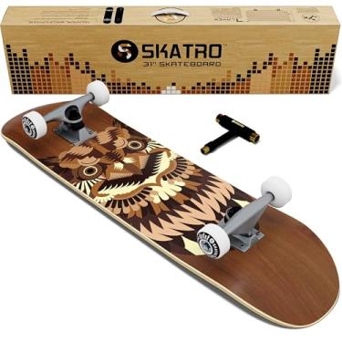 Imagem de SKATRO - Skate Pro Skate completo de 78,7 cm. Idades da prancha de skate: adultos, meninos, meninas, iniciantes e crianças