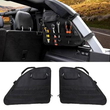 Imagem de West-xingzhe 2 bolsas de armazenamento para Ford Bronco 2021, 2022, 2023, 2024, 2025, acessórios internos de 4 portas, organizador de porta-malas traseiro, ferramenta de alforje, preta