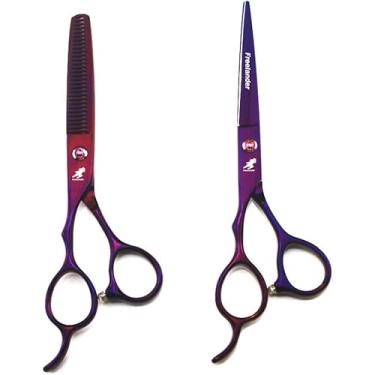 Imagem de Conjunto De Tesouras De Barbeiro Esquerda Hd, 6.0 Ih Tesoura De Cabeleireiro Profissional Tesoura De Corte D Ferramenta De Tesoura De Desbaste, Para Salão De Cabeleireiro Esquerdo Barbeiros
