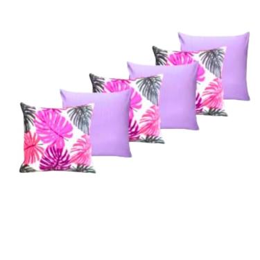 Imagem de ALMOFADAS CHEIAS COM ENCHIMENTOS PARA QUARTO SALA OU SOFÁ (COSTELA ROSAcLILÁS)