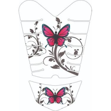 Imagem de Adesivo Protetor Shineray Jet Borboleta Branca Fosco - 2024 - SUPERART