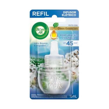 Imagem de Difusor Elétrico Bom Ar Lirio Branco e Algodão Refil 16ml