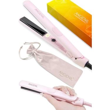 Imagem de ANGENIL Chapinha E Modelador De Cachos Pro Titanium 2 Em 1, Bivolt - Cerâmica Alisadora, 1 Polegada (0,7 Pol. Roxo)