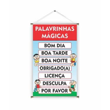 Imagem de Banner pronto Palavras Mágicas BA 184 medida 45x70 cm arte pronta