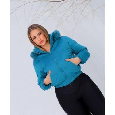 Imagem de Jaqueta Inverno Puffer Cotelê Aveludada - ALIK STORE, Azul, p