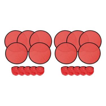 Imagem de simhoa 10x Ventiladores Dobráveis Disco Voador de Verão para Performance em Casamentos Faça Você Mesmo Atividade ao Ar Livre, Vermelho