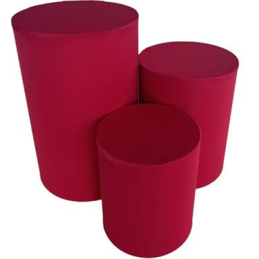 Imagem de Capa de Cilindro Para Decoração Festa Veste Fácil - Kit Capa Para Cilindro multicolorido(MARSALA)