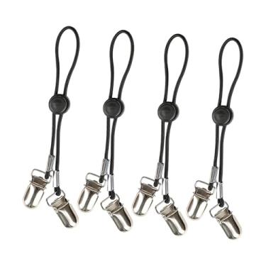 Imagem de IEUDNS 4 peças de fivelas de cama de aço inoxidável para lençol de solteiro, prendedores para manter os lençóis firmes e apertados, almofadas de sofá para