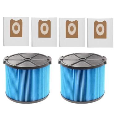 Imagem de Filtro de substituição VF3500 para aspiradores de pó molhado e seco Ridgid de 3 a 4,5 galões + pacote com 4 sacos de filtro VF3501 compatíveis com aspiradores de pó seco e úmido Ridgid de 3-4,5 galões