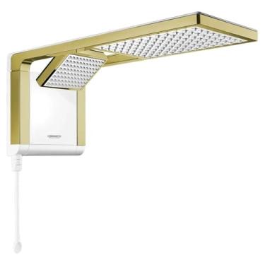 Imagem de Chuveiro Acqua Duo Ultra Branco e Matte Gold 5500W Lorenzetti 127V