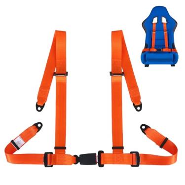 Imagem de Arnês de fivela rápida universal 4Pt com ajustável para UTV ATV Go Kart Escavadeira Skid Loader Retroescavadeira Dozer Telescópica Cortador de Grama Laranja