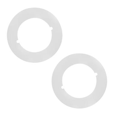 Imagem de 2 peças de placas para cicatrizes de 6 cm de diâmetro interno de 8,5 cm de diâmetro externo para maçanetas de porta versão redonda placa de reforço de porta tampa de maçaneta de porta placa traseira