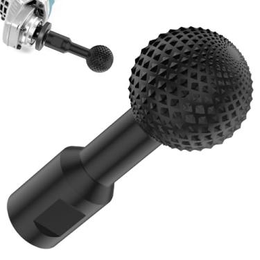 Imagem de Esfera giratória esférica de aço carbono com rosca 5/18-11 bola universal para escultura em madeira para polimento de madeira para esmerilhadeira angular de 10 cm e 12 cm ○ (preto)