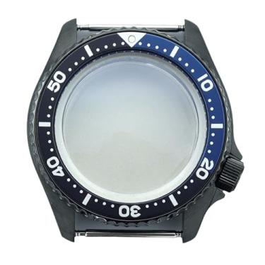 Imagem de FEIYASHI Caixa de relógio de aço inoxidável de 42,5 mm, bisel de cerâmica, vidro de safira para NH35 NH36/34, peças de relógio de coroa 3,8, NH35 NH34/36/38 Movimento + Anel Capítulo Verde 3, Caixa de