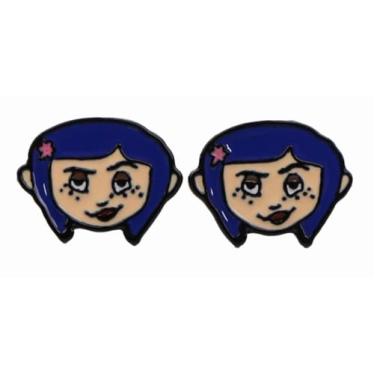 Imagem de Brincos de orelha Coraline com desenho animado Tim Burton fofo Kawaii, cosplay