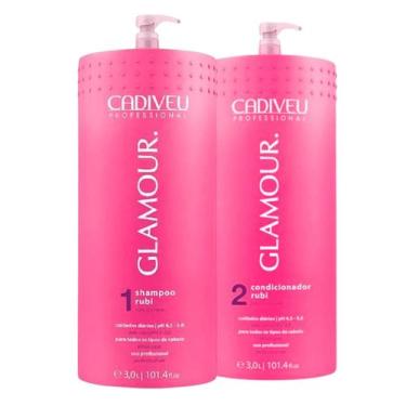 Imagem de Kit Shampoo e Condicionador Glamour Rubi 3L - Cadiveu - Cadiveu Profes