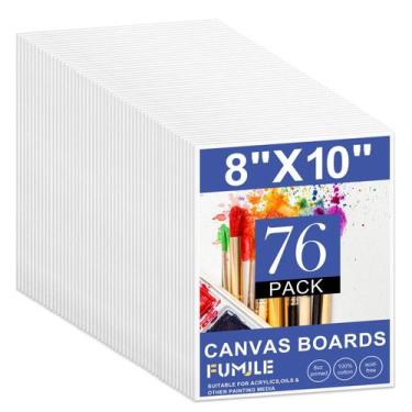 Imagem de Tábuas de lona FUMILE 8x10 cm para pintura, pacote com 76 unidades
