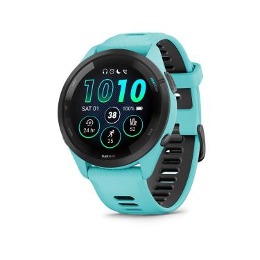 Imagem de Garmin Relógio Forerunner 265 Music Azul Turquesa 46mm com Monitor Cardíaco de Pulso e GPS
