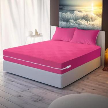 Imagem de Capa de Colchão Casal Queen + Par de Capa de Travesseiro 50x70 Malha G