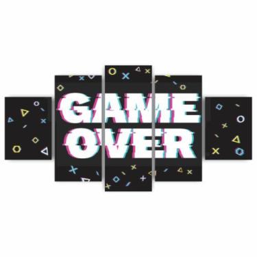 Imagem de Quadros Decorativos MDF Game Over Colorido Jogos Gamer Sala Quarto - x